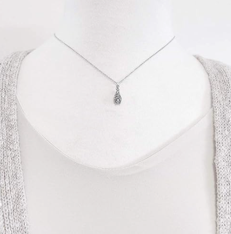 Small Hanging Bat Necklace Bat Wing Pendant Chain Gothic Mystic Witch Halloween Jewelry Birthday Gift Sterling Silver 20in.