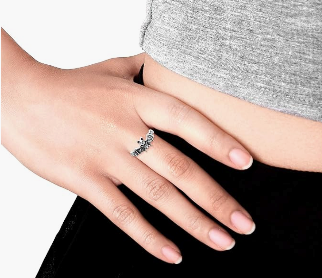 925 Sterling Silver Spooky Nocturnal Bat Ring Bat Wing Gothic Mystic Witch Ring Halloween Jewelry Birthday Gift