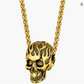 Fire Skull Head Necklace Skull Head Chain Jewelry Birthday Gift Stainless Steel 24in.