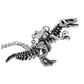 T-Rex Skeleton Necklace Dinosaur Chain Bones Dinosaur Pendant Skull Chain Tyrannosaurus Jewelry 24in.