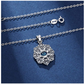 Blue Evil Eye Jewelry Charm Islamic Vintage Lucky Necklace Muslim Jewelry Jewish Yoga Chain Lotus Flower 18in.