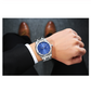 45mm Silver Blue Dial Watch Luxury Business Shinny Silver Dress Watch Skeleton Black Face Octagonal Watch Gold Stainless Steel