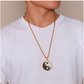 Taoism Pendant Rapper Yin Yang Necklace Simulated Diamond Yin Yang Chain Iced Out Stainless Steel 24in.