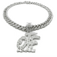 Rapper Necklace Pendant Chain  Hip Hop Rapper Simulated Diamond Iced Out Cuban Link 18in.