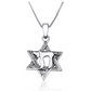Chai Pendant 925 Sterling Silver Hebrew Six-Pointed Star of David Necklace Chai Pendant Jewish Star Chain 24in.