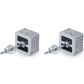 8mm 925 Sterling Silver Diamond Earring Hip Hop Box Square Cube Earrings Mens Women Screw Back Iced Out