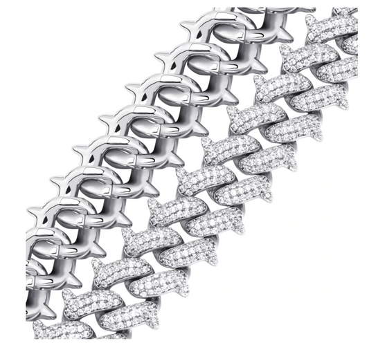 14mm Spike Cuban Link Necklace Barbwire Diamond Mens Hip Hop Rapper Barb Wire Twist Spiked Chain Gold Silver Metal Alloy 16 - 30in.