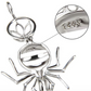 925 Sterling Silver Spider Pearl Cage Pendant Necklace Spider Halloween Jewelry Insect Bug Chain Birthday Gift 18in.