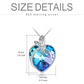 925 Sterling Silver Heart Dragonfly Pendant Blue Simulated Diamond Necklace Dragonfly Jewelry Chain Birthday Gift 20in.