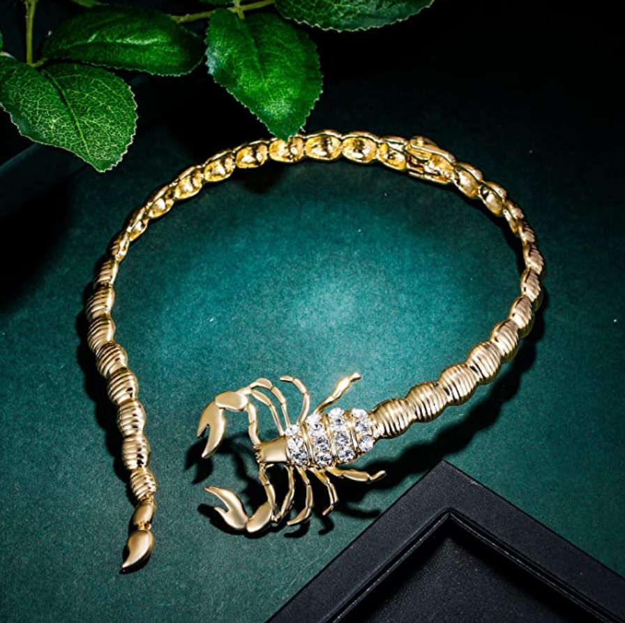 Scorpio Collar Necklace Gold Color Scorpion Zodiac Chain Birthday Gift