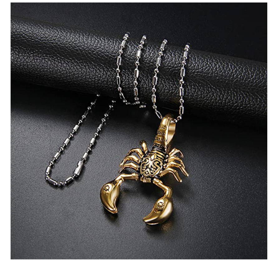 Scorpio Necklace Gold Silver Stainless Steel Color Scorpion Zodiac Chain Birthday Gift