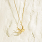 Small Dove Pendant Flying Dove Necklace Jewelry Bird Sitting Chain Birthday Gift 20in.