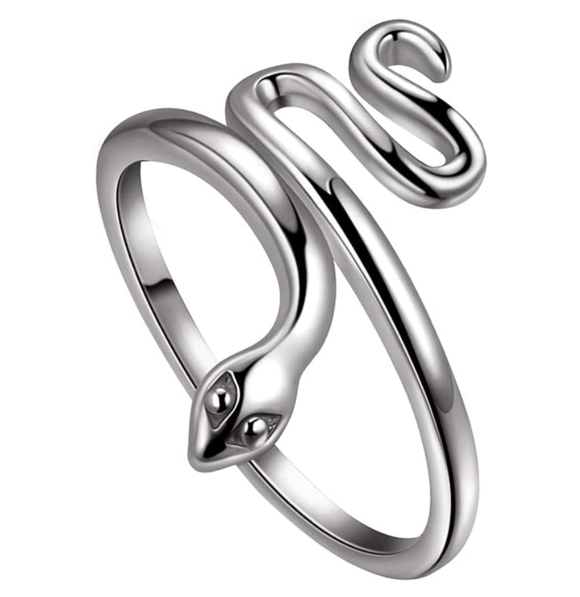 Snake Ring Snake Jewelry Serpent Ring Birthday Gift 925 Sterling Silver Gold Adjustable Ring
