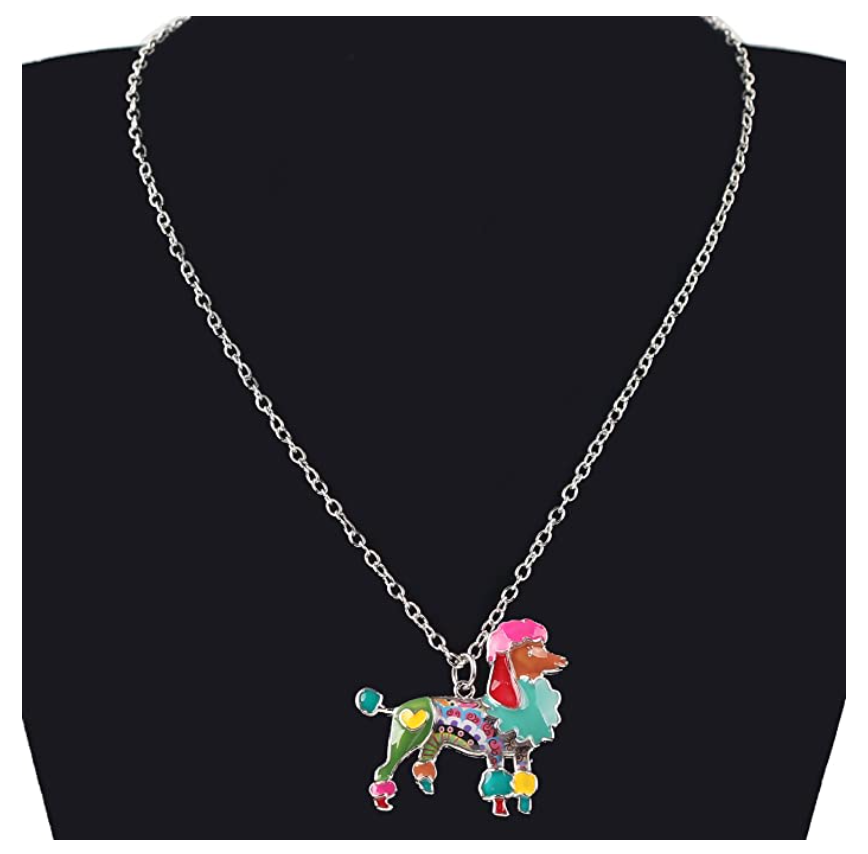 Poodle Pendant Jewelry Poodle Necklace Poodle Dog Chain Doggy Puppy Birthday Gift 18in.
