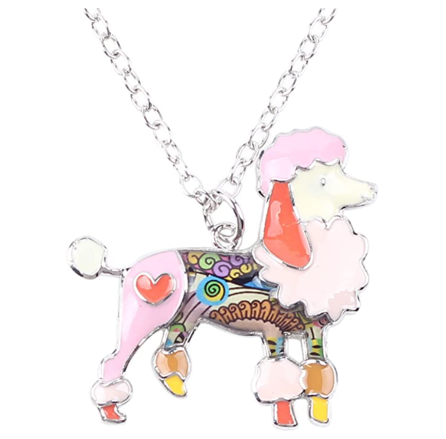 Poodle Pendant Jewelry Poodle Necklace Poodle Dog Chain Doggy Puppy Birthday Gift 18in.