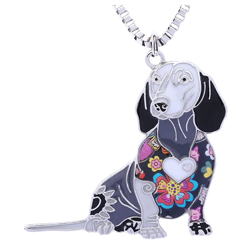 Dachshund Doggy Beagle Pendant Wiener Dog Necklace Puppy Jewelry Dog Chain Birthday Gift 18in.