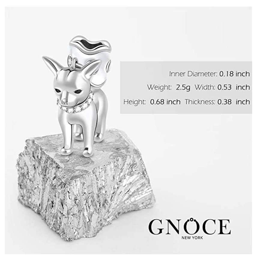 Simulated Diamond Chihuahua Pendant Chihuahua Puppy Dog Charm Jewelry Dog Chain Birthday Gift 925 Sterling Silver 18in.