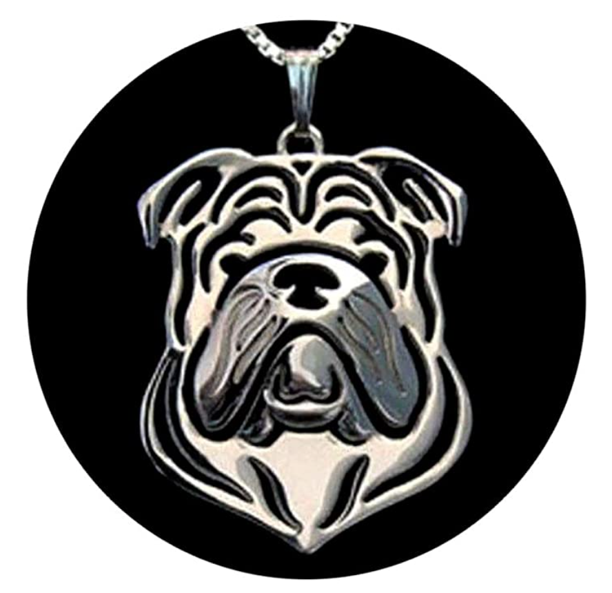 Bulldog Pendant English Bulldog Necklace Jewelry Dog Chain Doggy Puppy Birthday Gift 18in.
