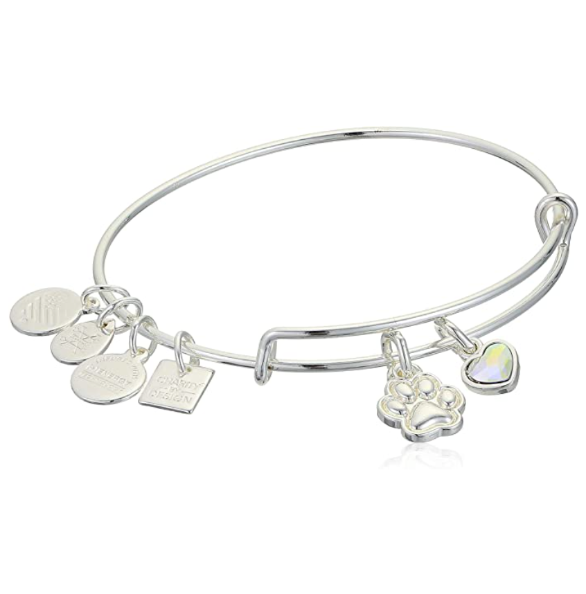 Dog Charm Bracelet Love Puppy Dog Bangle Jewelry Dog Paw Print Birthday Gift
