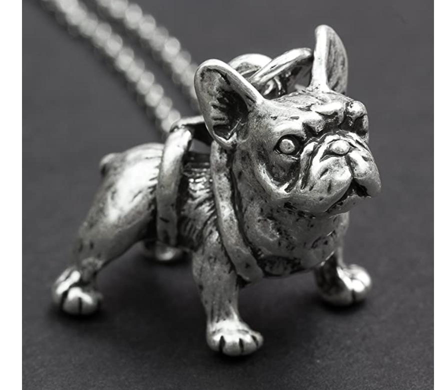 Bulldog Pendant Necklace Pitbull Jewelry Dog Chain Doggy Puppy Birthday Gift 20in.