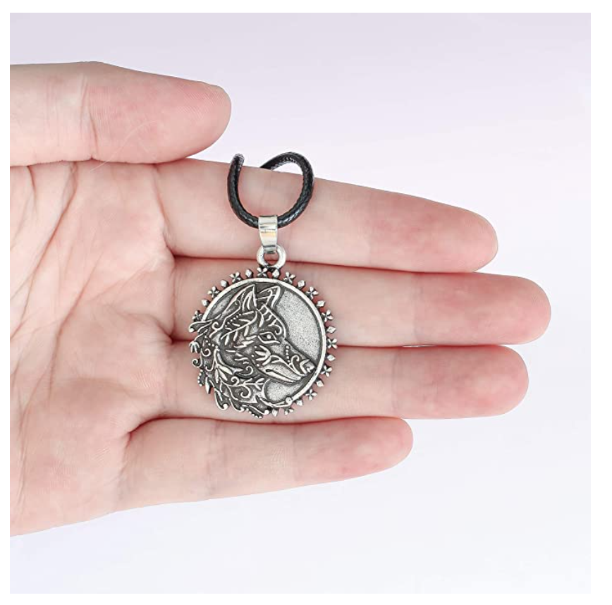 Siberian Husky Necklace Medallion Pendant Alaskan Husky Jewelry Dog German Shepherd Chain Doggy Puppy Birthday Gift 20in.