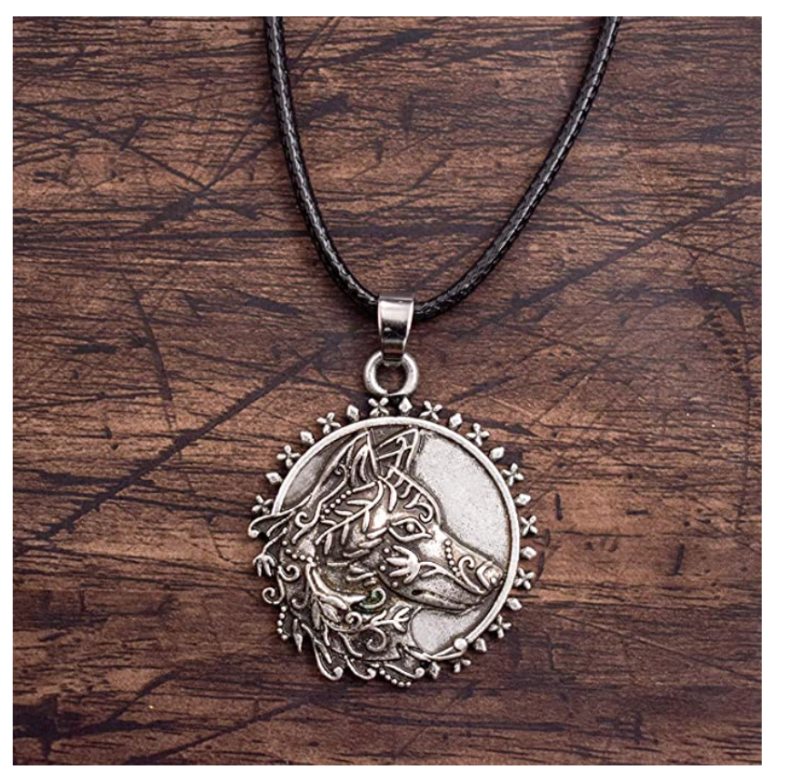 Siberian Husky Necklace Medallion Pendant Alaskan Husky Jewelry Dog German Shepherd Chain Doggy Puppy Birthday Gift 20in.