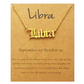 Libra Pendant Libra Astrology Star Necklace Zodiac Libra Name Jewelry Chain Birthday Gift 18in.