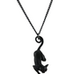 Black Cat Necklace Halloween Cat Pendant Jewelry Kitty Chain Birthday Gift 22in.