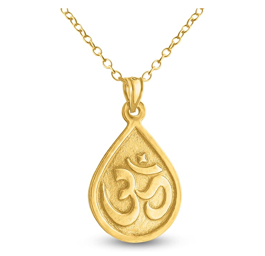 Ganesha Elephant Pendant Elephant Necklace Om Symbol Jewelry Hindu Lucky Chain 925 Sterling Silver 20in.