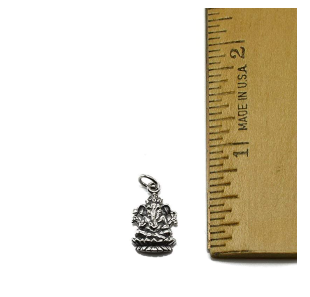 Ganesha Pendant Jewelry Hindu Lucky Chain Ganesh Elephant Necklace 925 Sterling Silver 18in.