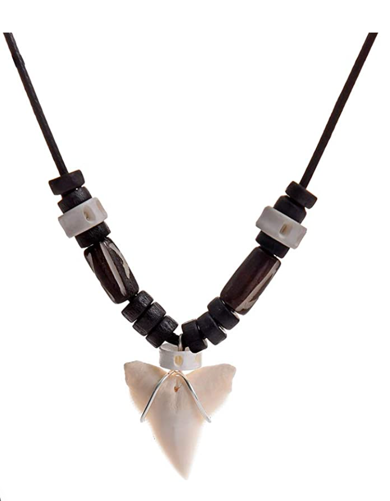 Shark tooth Pendant with rope chain hot