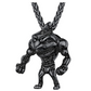 Muscle Shark Pendant Strong Shark Necklace Workout Gym Boxer Bodybuilder Biker Jewelry Gold Silver Black Stainless Steel Chain 24in.