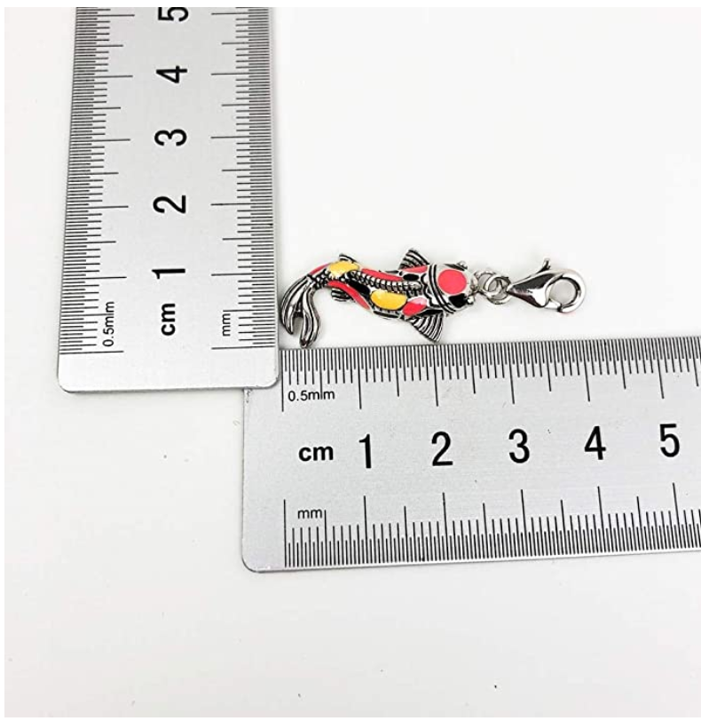 Cute Koi Fish Charm Bracelet Pendant Asian Chinese Japanese Jewelry Fisherman Birthday Gift 925 Sterling Silver
