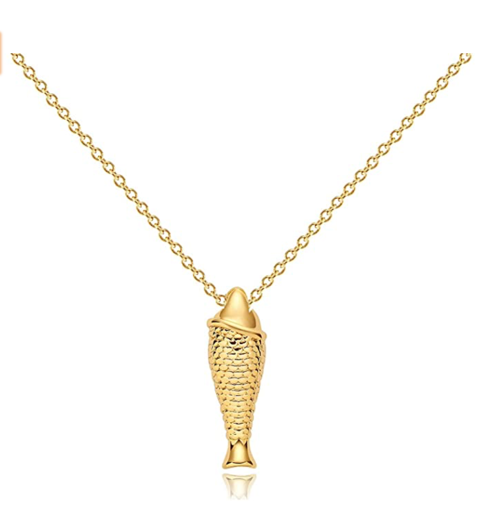 Trendy Cute Fish Pendants Necklaces For Women Gold Color Fish