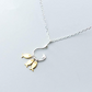 Small Fish Necklace Dainty Fish Hook Pendant Gold Fish Jewelry Fisherman Birthday Gift 925 Sterling Silver Chain 20in.