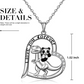 Panda Dinosaur Love Necklace Diamond Pendant Panda T-rex Heart Jewelry Lucky Chain Birthday Gift 925 Sterling Silver 20in.