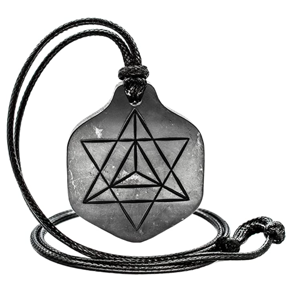 Flower of Life Necklace Crystal Merkaba Star Tetrahedron Healing Reiki Wand Pendant Wond Chain Sacred Geometry Kabbalah Seed of Life Jewelry 28in.