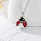 Ladybug Pearl Necklace Pendant Pearl Ladybug Jewelry Lucky Chain Birthday Gift 925 Sterling Silver 20in.