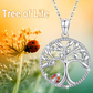 Tree Of Life Ladybug Diamond Necklace Pendant Ladybug Jewelry Lucky Chain Birthday Gift 925 Sterling Silver 20in.