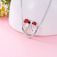 Ladybug Tree Branch Heart Necklace Diamond Love Pendant leaf Lady Bug Jewelry Lucky Chain Birthday Gift 925 Sterling Silver 20in.