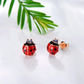 Rose Gold Ladybug Earrings Laby Bug  Jewelry Lucky Birthday Gift 925 Sterling Silver Earrings