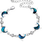 Blue Dolphin Charm Bracelet Pendant Dolphin Jewelry Anklet Abalone Shells Gift 925 Sterling Silver Chain