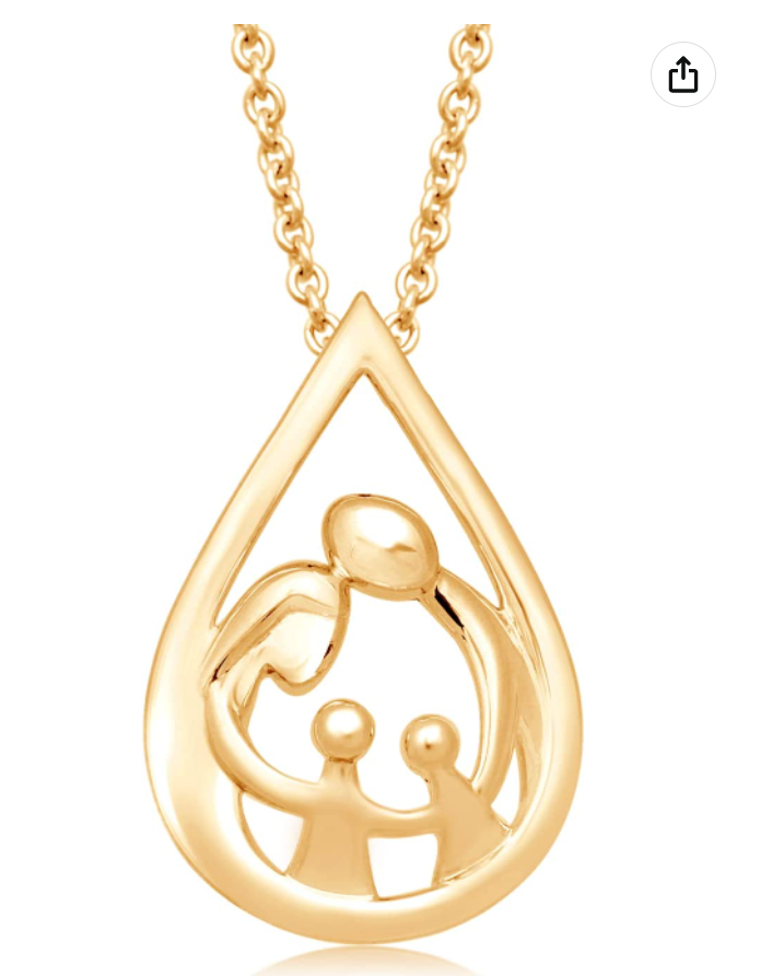Parent and Child Family Necklace Pendant Family Love Jewelry Gift 925 Sterling Silver Chain 20in.