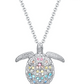 Rainbow Necklace Diamond Pendant Whale Shark Dolphin Seahorse Sea Turtle Starfish Beach Ocean Tropical Jewelry Hawaiian Gift 925 Sterling Silver Chain 20in.