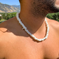 Natural White Puka Shells Natural Beaded Rope Cord Hawaiian Necklace Lucky Charm Chain Birthday Gift 14 - 20in.