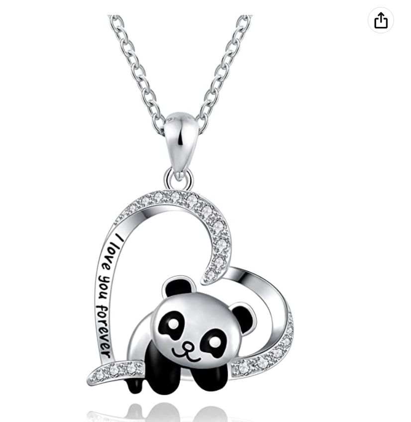 Gold Panda Necklace Panda Jewelry Gold Panda Cute Panda 