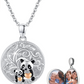 Koala Bear Locket Necklace Elephant Picture Pendant Heart Love Panda Bear Photo Jewelry Women Mother Wife Girl Gift 925 Sterling Silver Chain 18in.