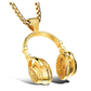 Headphone Necklace Music Disc Jockey Jewelry Hip Hop DJ Chain Gold Silver Color Metal Alloy 24in.