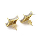 15mm Gold Hip Hop Large Square Kite Earrings Mens Diamond Iced Out Earrings Screw Back