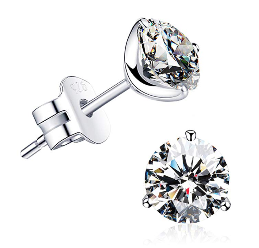 Solitaire Diamond Stud Earring